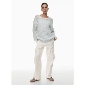 Wilfred Free Boat Neck Afterglow Sweater Womens Size S Open Knit Coastal Boho